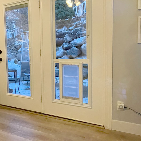 Utah Pet Access Our Doors Dog Door Installation - French Patio Doors With Built In Dog Door